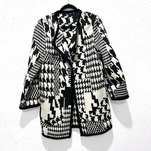 M&S collection‎ abstract monochromatic 60s open cardigan 12